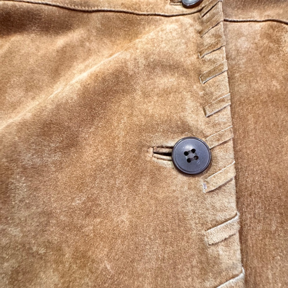 Crossing Pointe‎ Suede Leather Button Down Shirt … - image 8